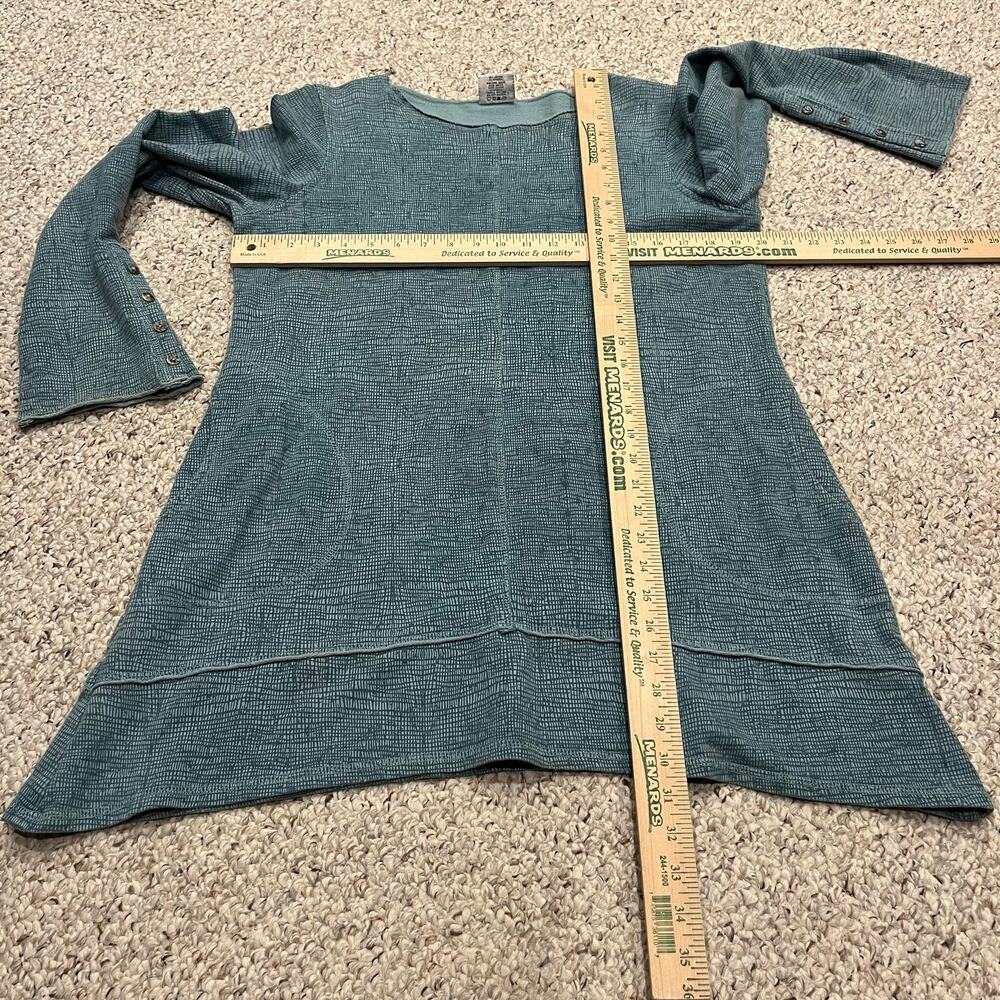 Color Me Cotton Artsy Legenlook Tunic Top M Coastal Casual Pockets Art to Wear - Picture 5 of 6